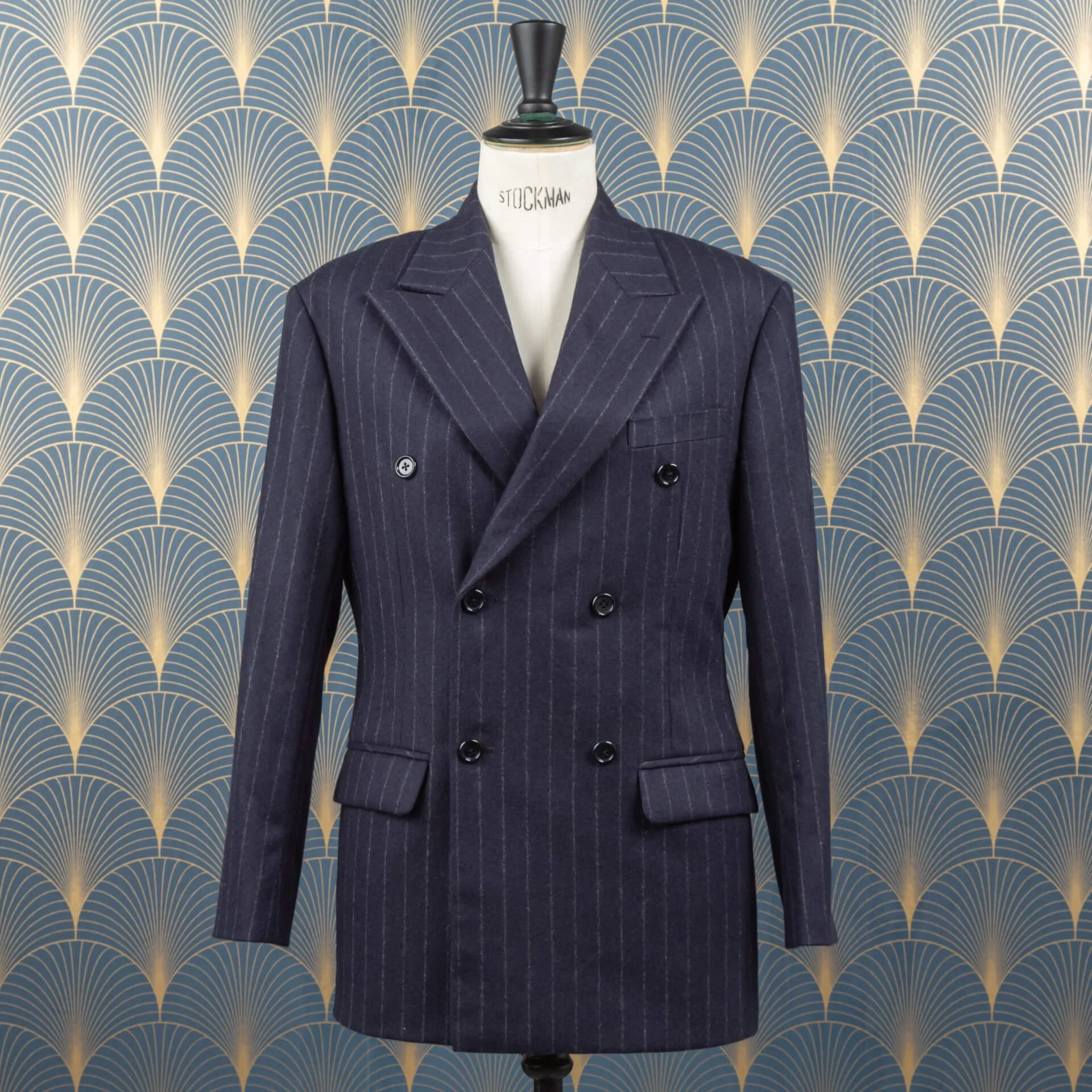 Ladies Suit Double Breasted Chalk Stripe Flannel — De Oost Bespoke